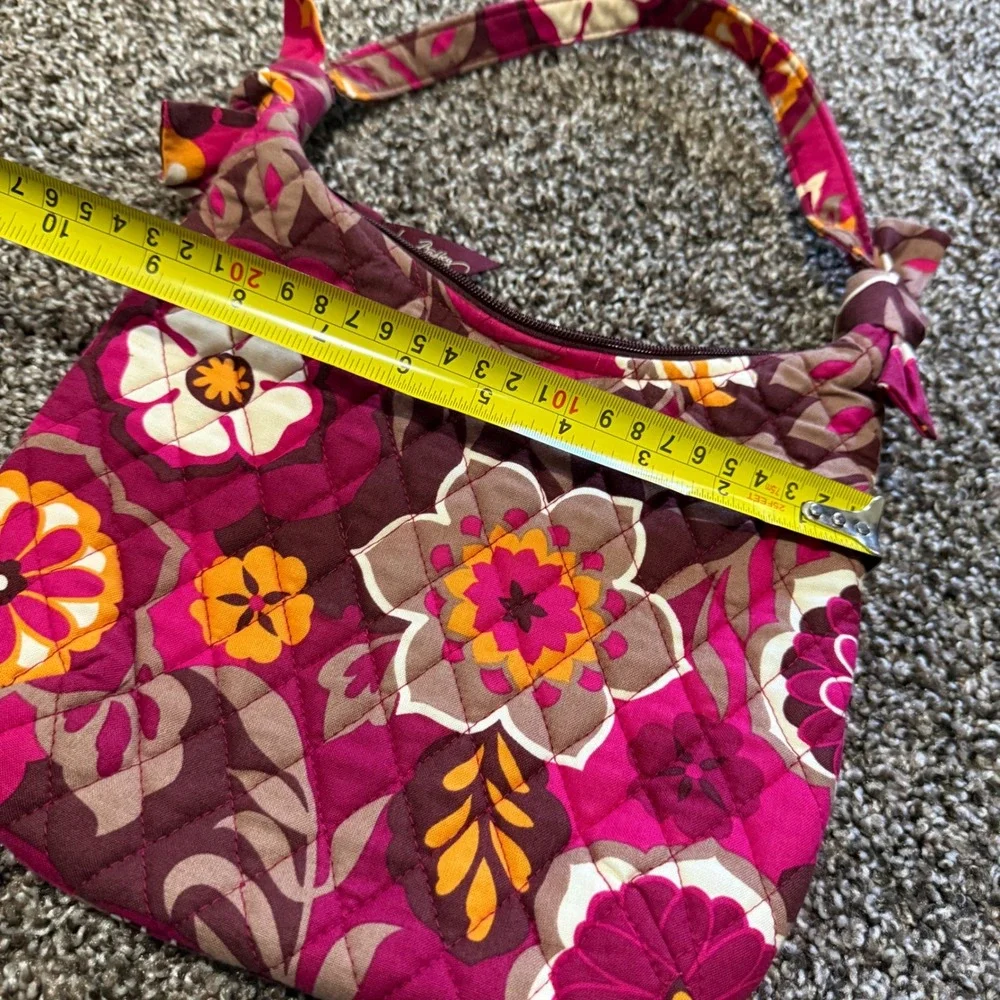Vera Bradley Floral bow Quilted Shoulder‎ Bag Handbag Pink Brown Olivia Carnaby